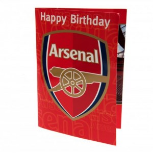 Arsenal FC Musical Birthday Card | Arsenal FC Merchandise