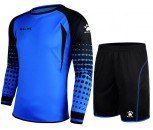 Kelme Goalkeeper Shirt and Short Set Adult Size Small Neon Blue/Black