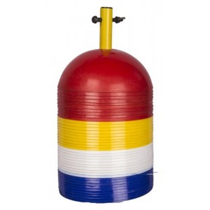 Dome Cones Set of 40 on Stacker | Coaching Equipment | Matchday Equipment | Coaching & Matchday Equipment | Coaching Equipment