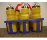 Water Bottle Carrier and Six Bottles 