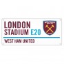 West Ham United FC London Stadium Street Sign