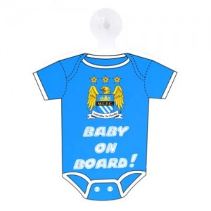 Manchester City FC Baby on Board Sign (Car Window Sign) | Manchester City FC Merchandise