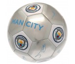Manchester City  FC Signature Football Size 5, Silver  and Blue