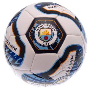 Manchester City FC Size 5 Football White/Sky Blue | English Premier League Club Footballs | Footballs | Manchester City FC Merchandise